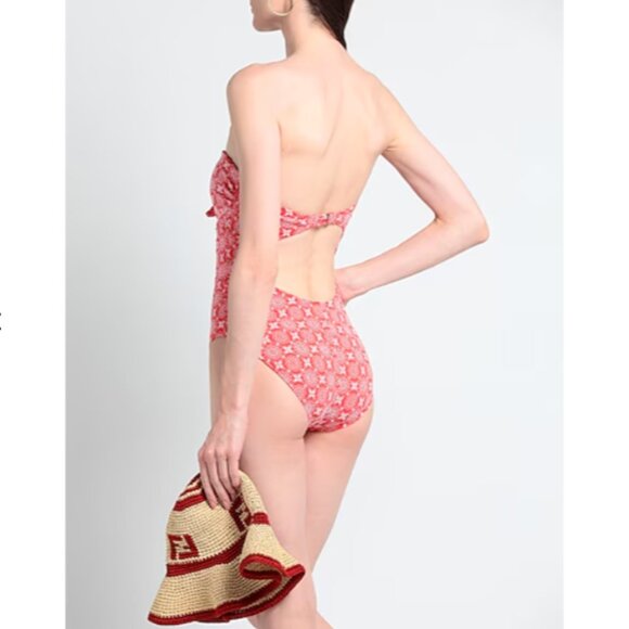 Brand New MICHAEL Michael Kors Tie Front One-Piece Swimsuit - Picture 4 of 15